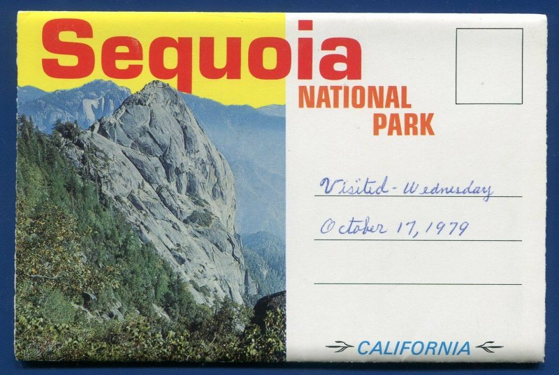 Sequoia National Park California ca Grant Forest Crescent Meadow postcard folder