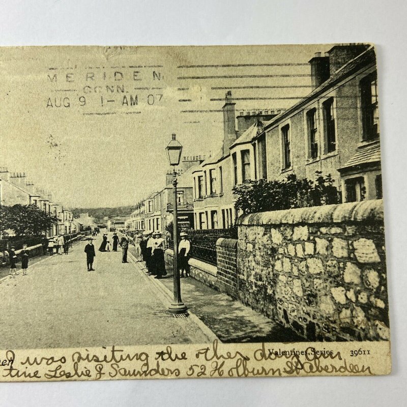 Leven Scotland United Kingdom Waggon Road Women Children Street Houses Postcard 