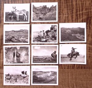 1930s RENO NEVADA SELECTED PHOTOGRAPHS MINI SOUVENIR PHOTO RPPC SET OF 10 Z3284