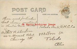 Unknown Location, RPPC, Man on Ranch or Farm near Chicago? Photo