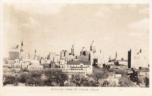 RPPC Skyline Tulsa Oklahoma OK 1941 Postcard P8