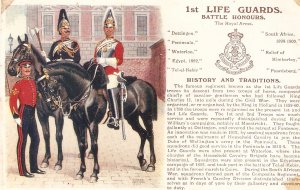 The Life Guards. Horses  Old vintage Englishn postcdard