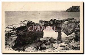 Old Postcard La Bernerie Rocks The bed of Rol high tide