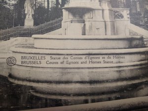 Postcard - Counts of Egmont and Hornes Statue - Brussels, Belgium