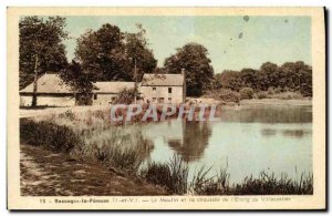 Old Postcard Bazouges Perouse The Mill and the Chaussee de L'Etang Villecartier