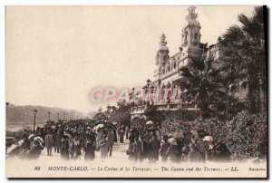 Old Postcard Monte Carlo Casino and terraces