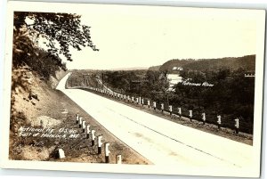 1930-50 National Hy U S 40 East Of Hancock Maryland Rppc Postcard Real Photo