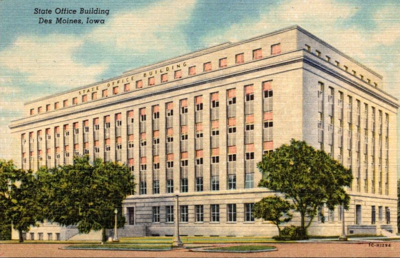 Iowa Des Moines State Office Building Curteich