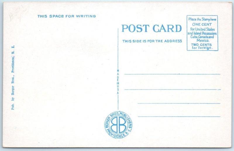 NARRAGANSETT PIER, Rhode Island RI BREAKERS & ATLANTIC HOTELS Postcard