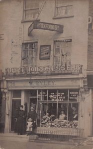 Court Ladies Hairdressers London Manicure Real Photo Postcard