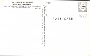 Andrew Mellon Memorial Foundation Gallery Art Washington DC Postcard unused '50s