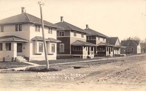 Aurora Nebraska~Residential Neighborhood~Big Houses on Dirt Road~1923 RPPC 