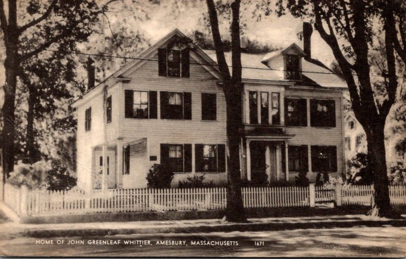 Massachusetts Amesbury Home Of John Greenleaf Whittier 1948