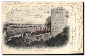 Old Postcard the Arch Bridge and the Bridge Les Remparts