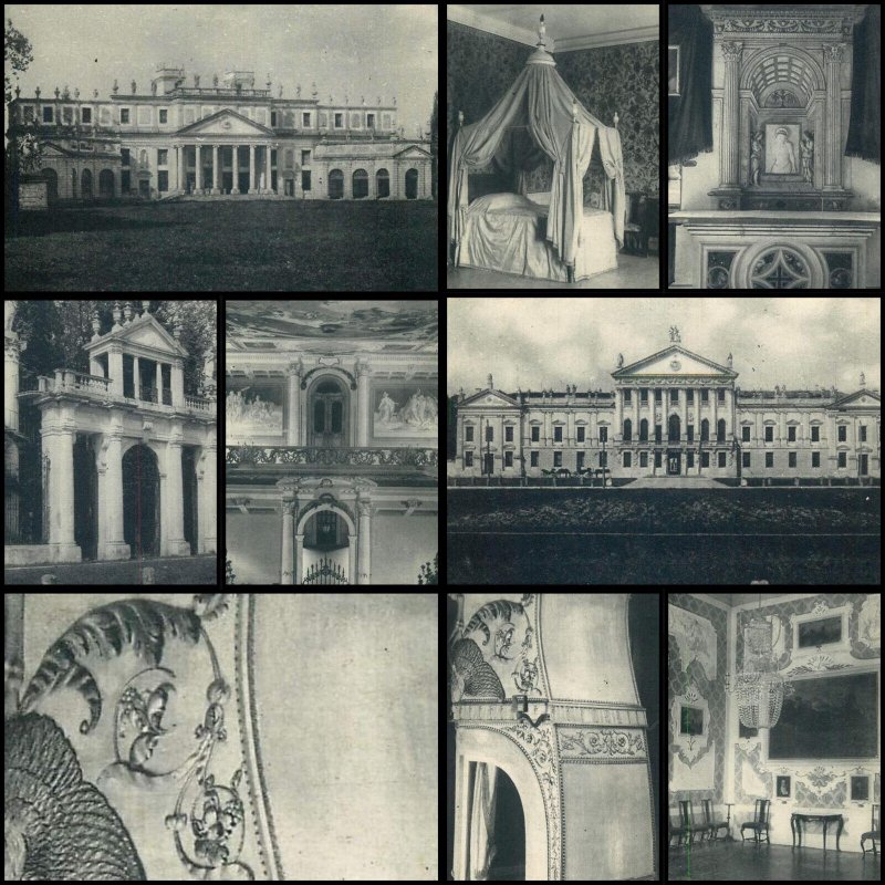 Villa Pisani at Stra late-Baroque rural palace Italy set of 8 postcards