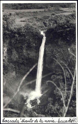 ecuador, QUITO, Manto de la Novia, Waterfall 40s RPPC