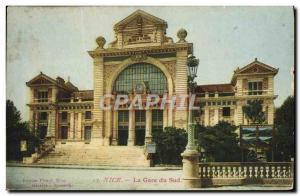 Old Postcard Nice South Station