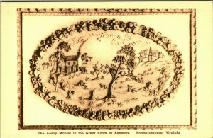Aesop Mantel at Kenmore Fredericksburg Virginia VA UNP Albertype Postcard E1