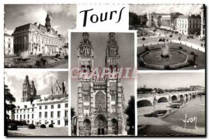 Postcard Modern Tours Cathedrale St Gratien L & # City 39hotel Courthouse