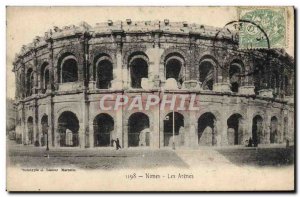 Old Postcard Nimes Les Arenes