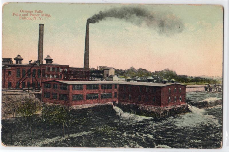 Oswego Falls Pulp & Paper Mills, Fulton NY United States New York