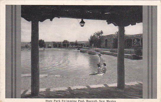 New Mexico Roswell State Park Swimming Pool 1946