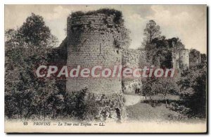Postcard Provins Old Tower In Construction