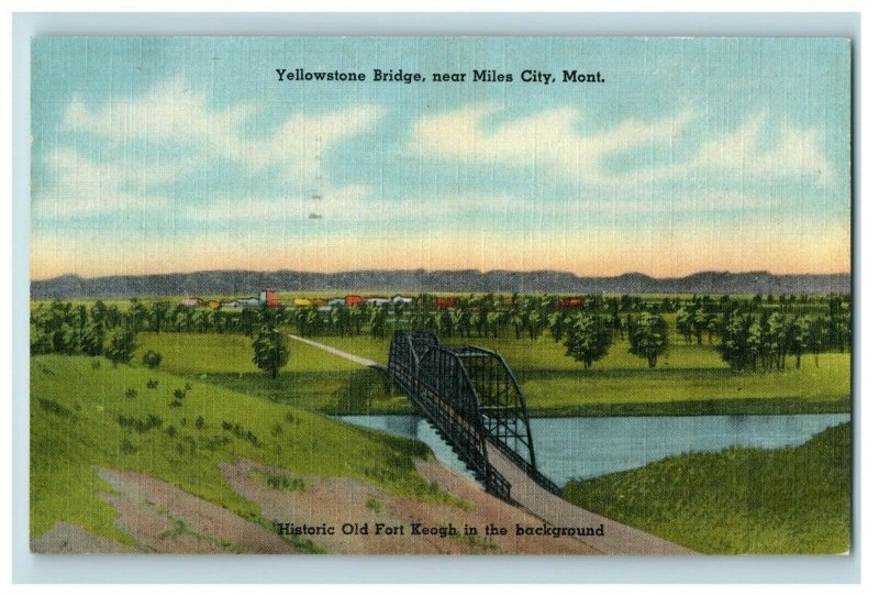 Vintage Yellowstone Bridge, near Miles City, Mont. P163