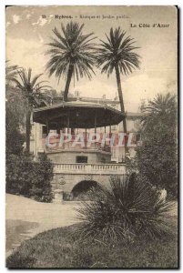 Old Postcard Hyeres Kiosk and Public Garden