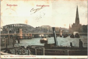 Netherlands Rotterdam Koningshaven Vintage Postcard 01.41