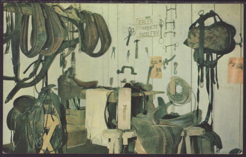 Eblers Saddle and Harness Shop.CA Postcard BIN