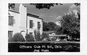 Fort Sill Oklahoma Officers Club Real Photo Vintage Postcard JJ649872