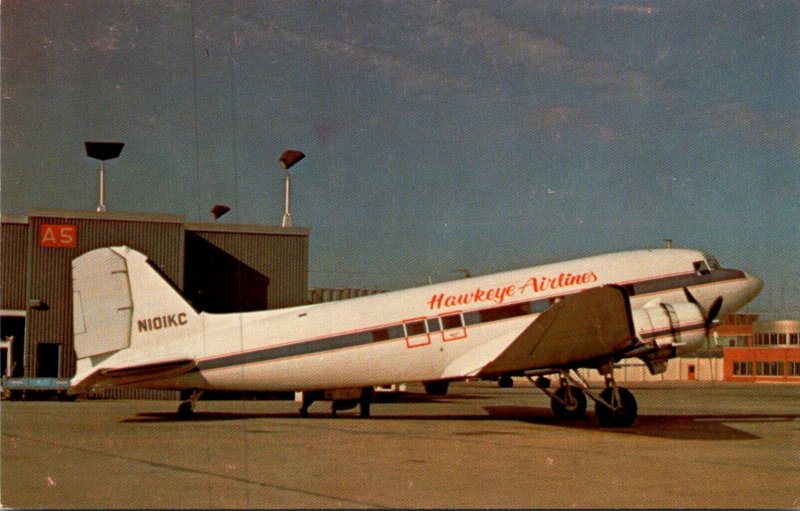 Airplanes Hawkeye Airlines Douglas DC-3 At Des Moines Iowa