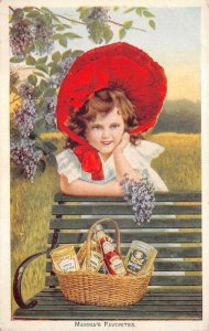 HEINZ KETCHUP PEANUT BUTTER FOOD PRODUCTS TRADE CARD POSTCARD (c. 1910)