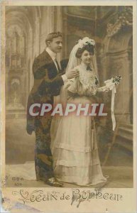 Old Postcard Greetings Happiness Wedding