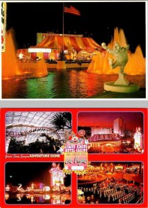 2~4X6 Postcards Las Vegas, NV Nevada CIRCUS CIRCUS CASINO & Theme Park~Dinosaur