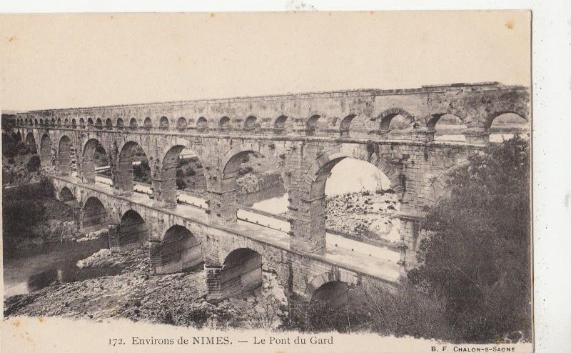 BF16863 le pont du gard  nimes france front/back image