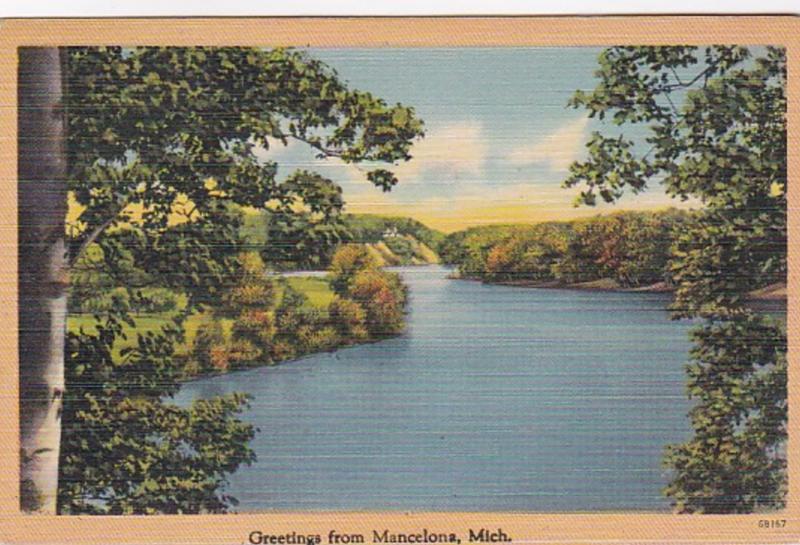 Michigan Greetings From Mancelona 1946