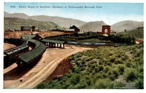 Yellowstone National Park,Northern Pacific Station with Train