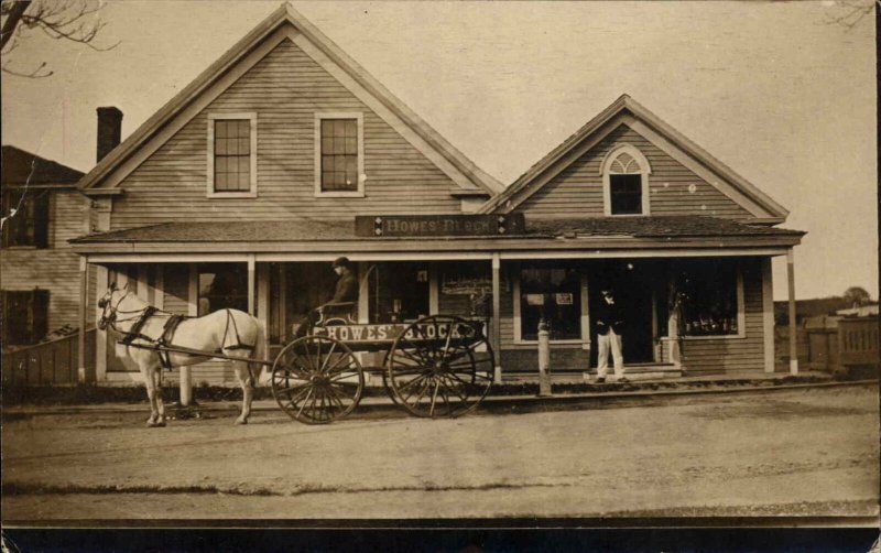 Howes Block Possibly Falmouth Woods Hole Cape Cod Real Photo Postcard c1910