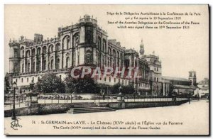 Postcard Old St Germain en Laye and Chateau & # 39Eglise Views Parterre