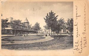 Parsons Kansas Passenger Station Street View Antique Postcard K80398