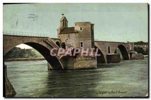 Old Postcard Avignon Bridge S & # 39Benezet