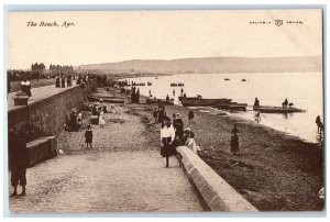 c1940's Camera The Beach Ayr Ayrshire Scotland Reliable Series Postcard