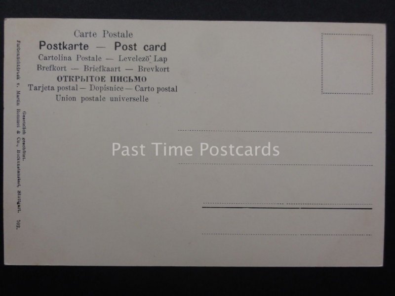 Greeting: Cherries on a branch c1908 by Martin Rommel & Co No 702