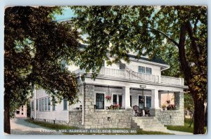 Excelsior Springs Missouri Postcard Lyndon Mrs Albright Exterior Building 1917