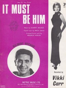 It Must Be Him Gilbert Becaud Vicki Carr 1960s Sheet Music