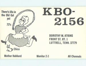 comic - QSL CB HAM RADIO CARD Luttrell Tennessee TN s0204