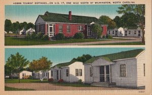 Postcard Hobbs Tourist Cottages North of Wilmington North Carolina NC