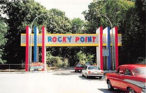 Warwick RI Rocky Point Amusement Park Entrance Postcard